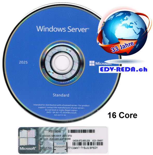 Windows Server 2025 Standard 16 Core